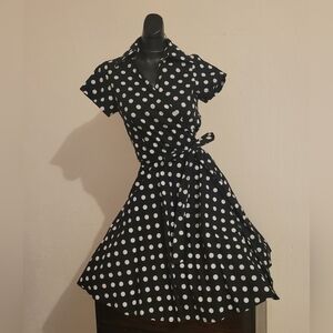 Polka Dot Wrap Dress